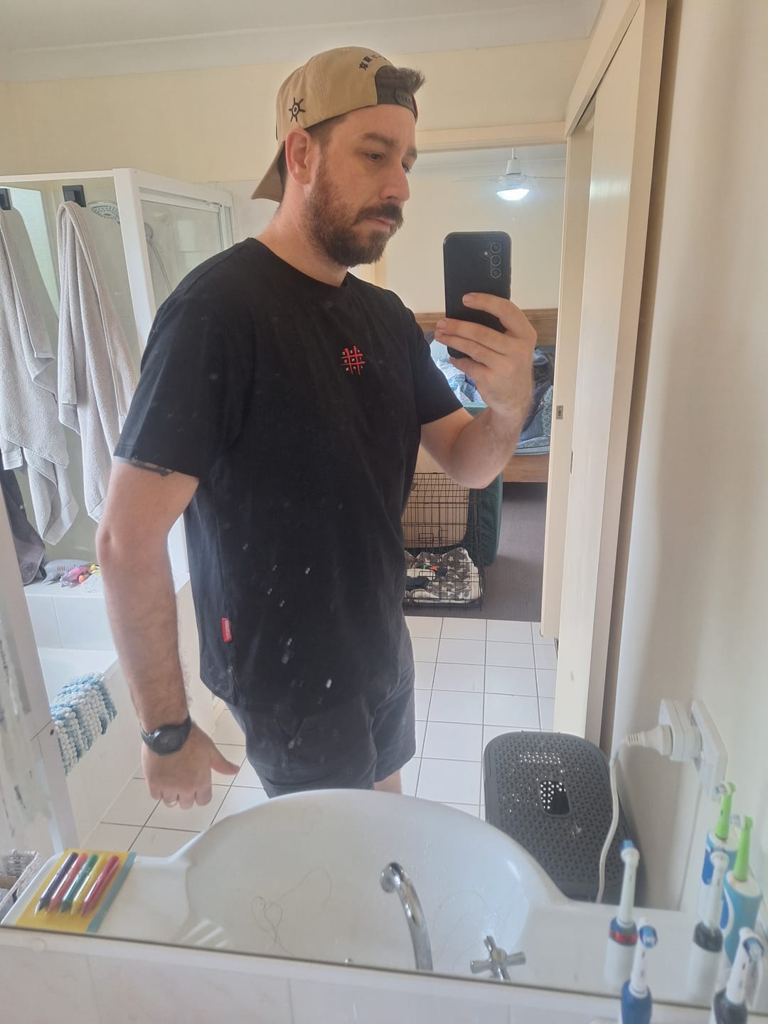 Customer photo review of HardTuned Pitstop Cargo Shorts - Black