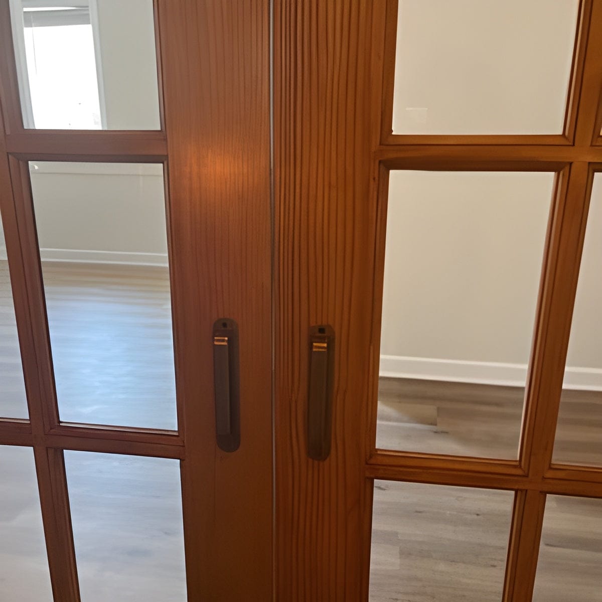 Customer photo review of Brass Round Drawer Pulls with Backplate - Antique Brass