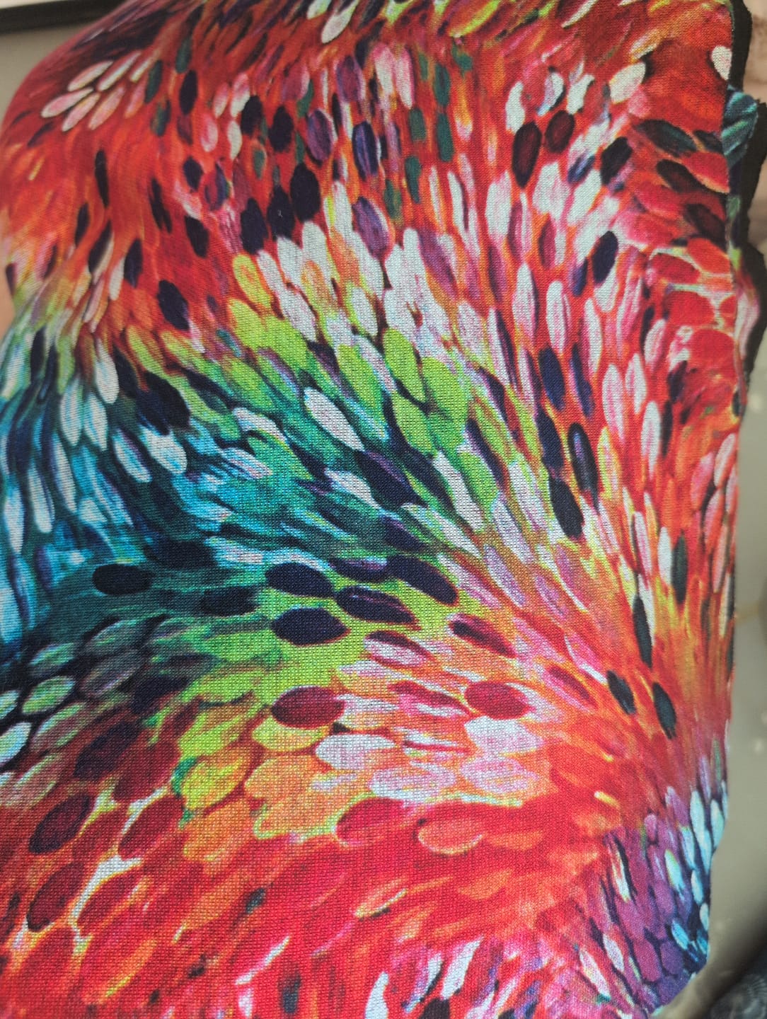 Customer photo review of Multicolour Burst Digital Modal-Touch Jersey Fabric