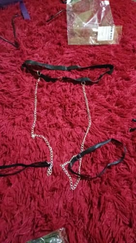 Customer photo review of Red Floral Lace Garter Lingerie Set With Choker Women Intimates 2022 Underwire Bra And Thongs Ladies Underwear Set