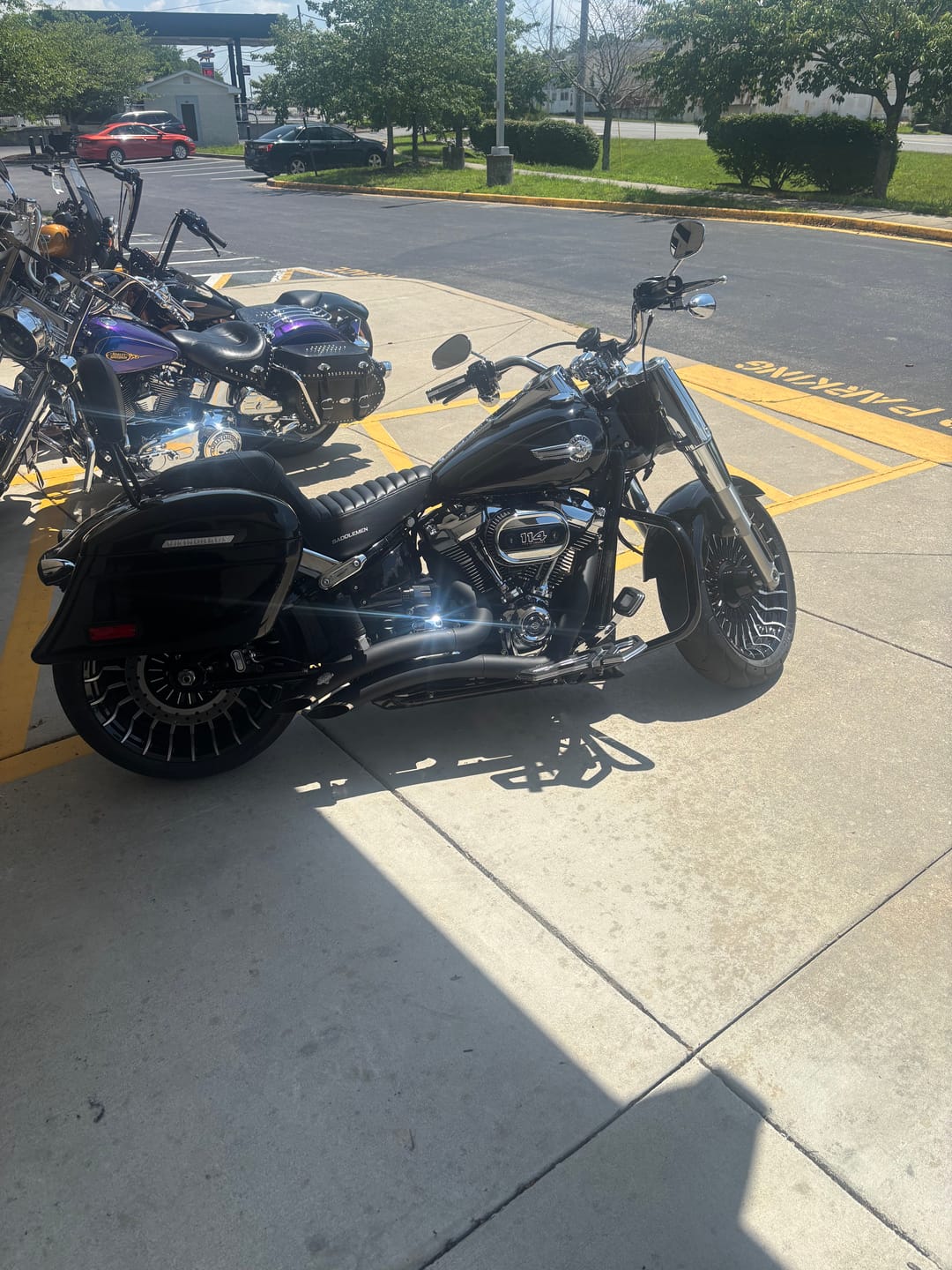 Customer photo review of Viking Saddlebags Quick Disconnect System For Harley Davidson Softail