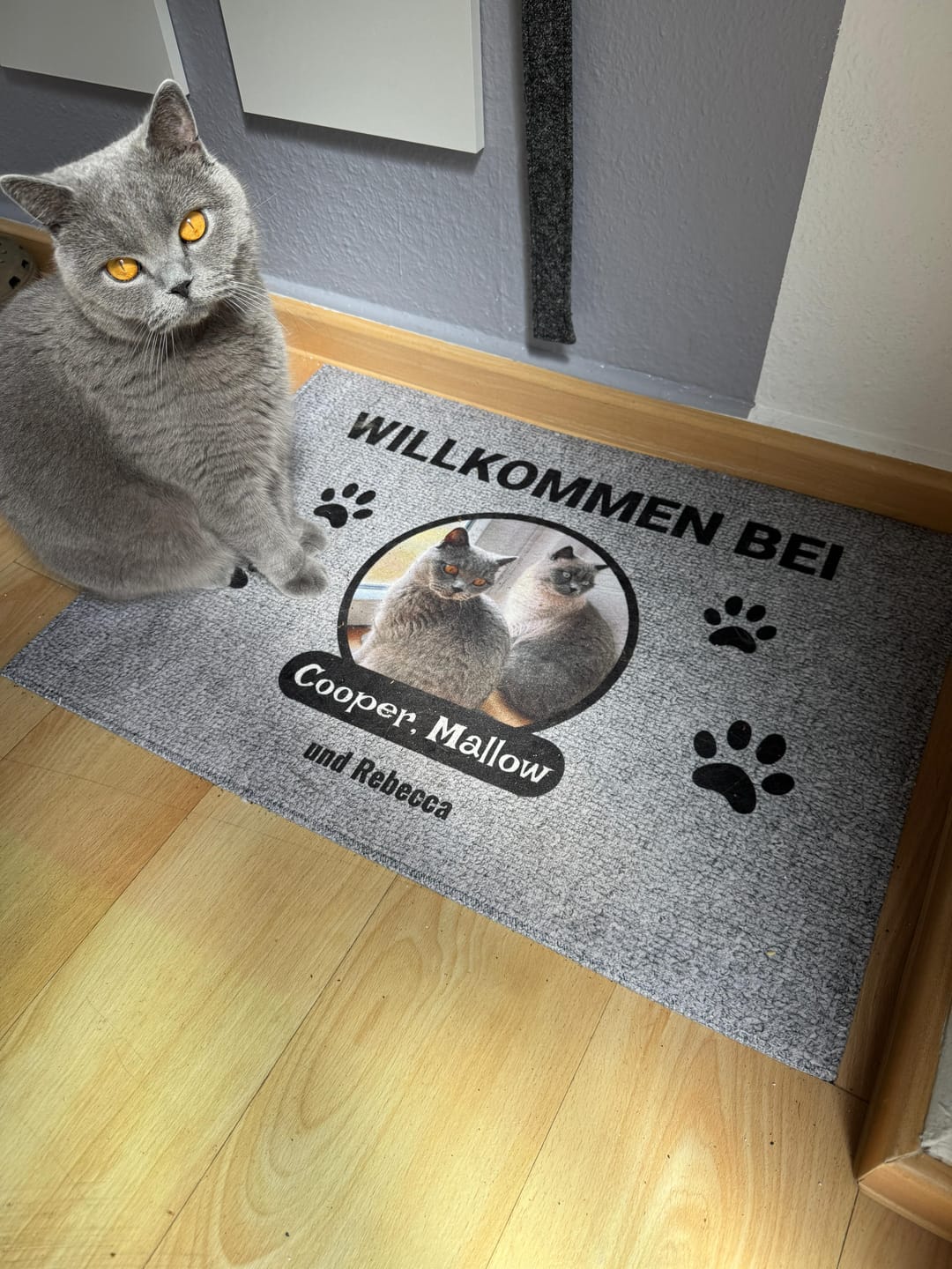 Customer photo review of Foto mit Namensschild - Individuelle Fußmatte