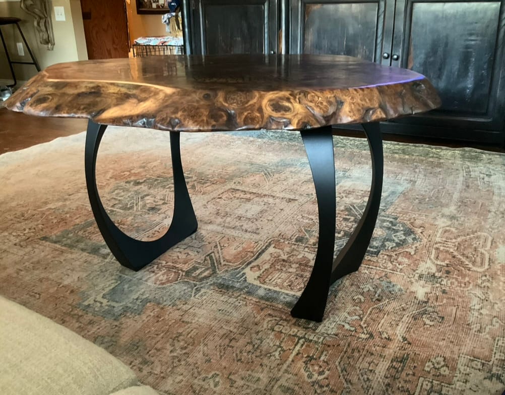 Customer photo review of End Table Legs 218 Cleo 20H Unique Metal Furniture