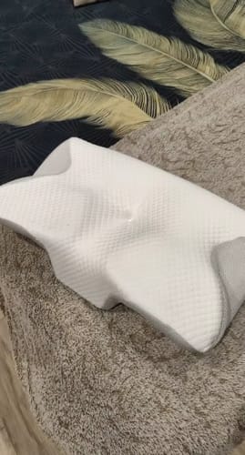 Customer photo review of The Pillow That Ends Neck Pain—While You Sleep