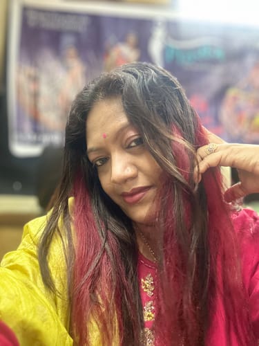 Customer photo review of Ombré Blue Streaks