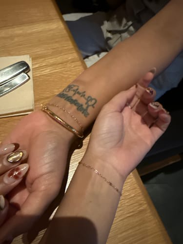 Customer photo review of Permanent jewelry gold filled