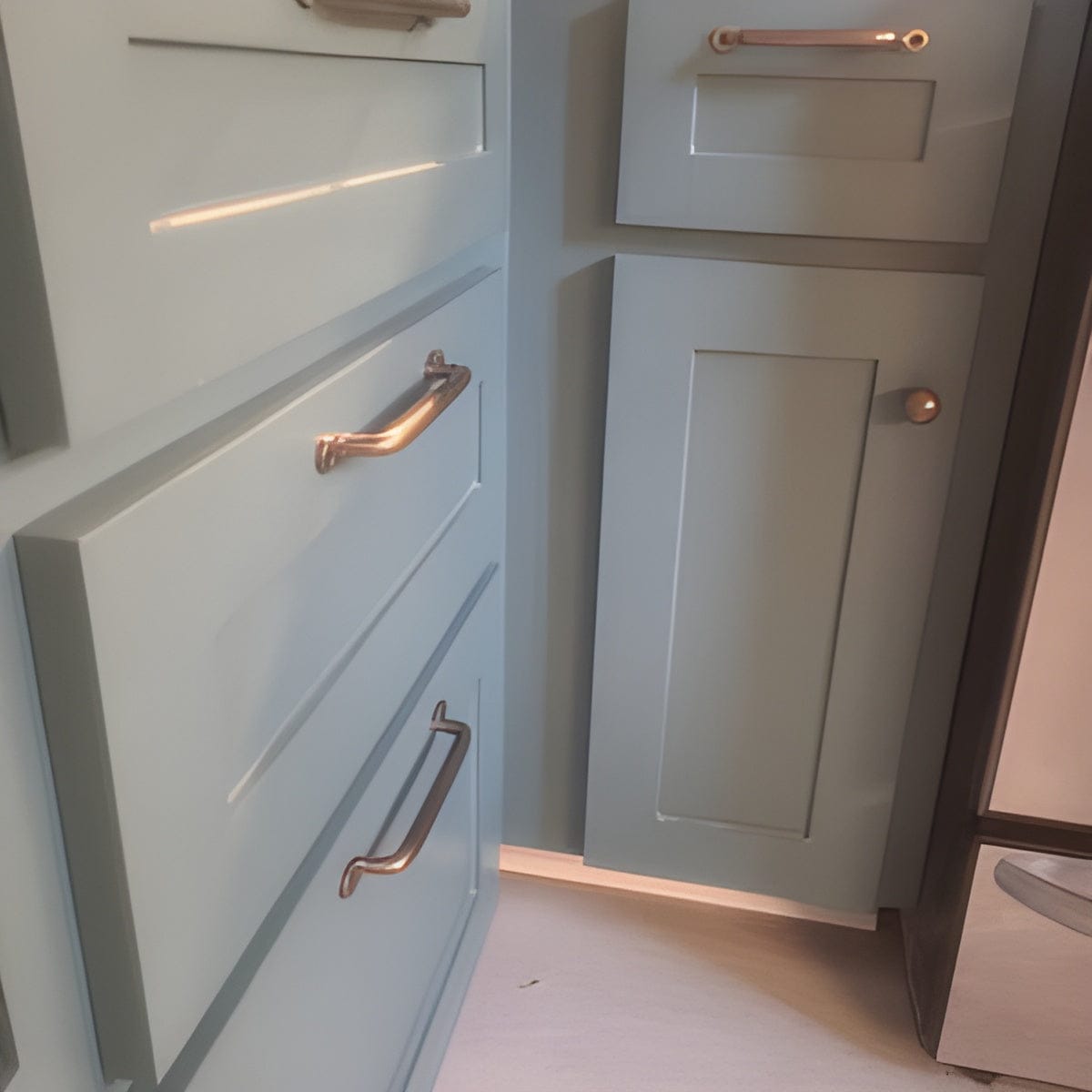 Customer photo review of Serene Cabinet Pulls - Antique Brass