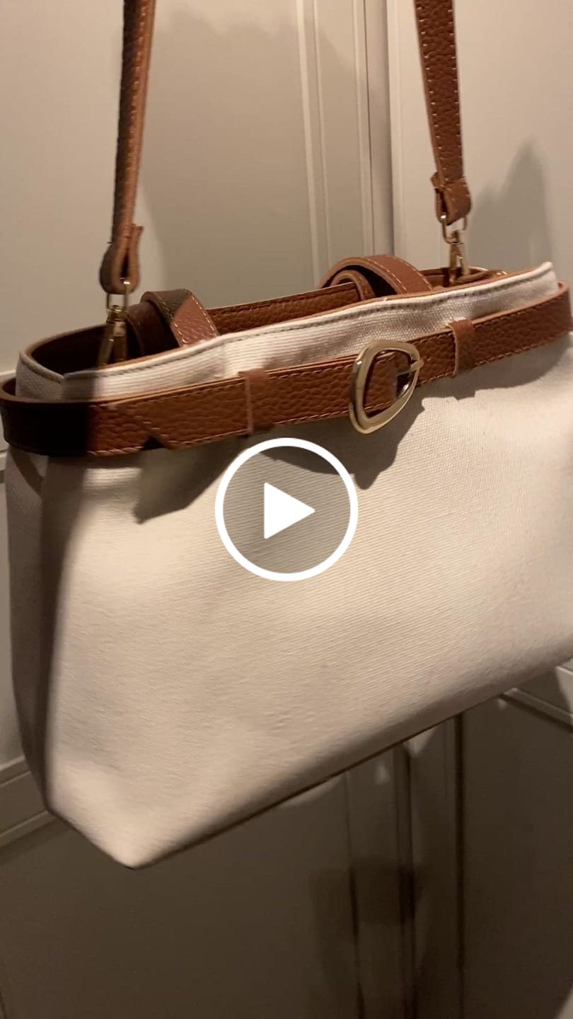 Customer video review of Lusso - Keten Kumaş - Deri Saplı Premium Çanta