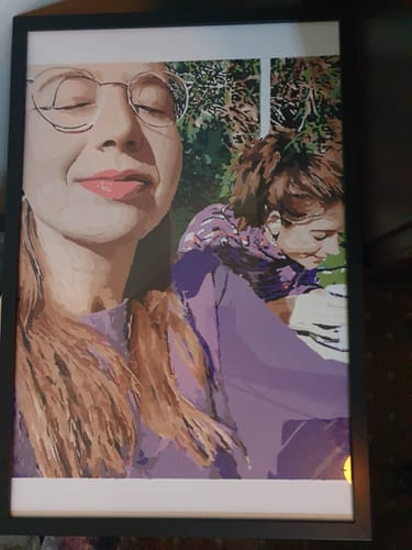 Customer photo review of Custom Paint By Numbers Kit