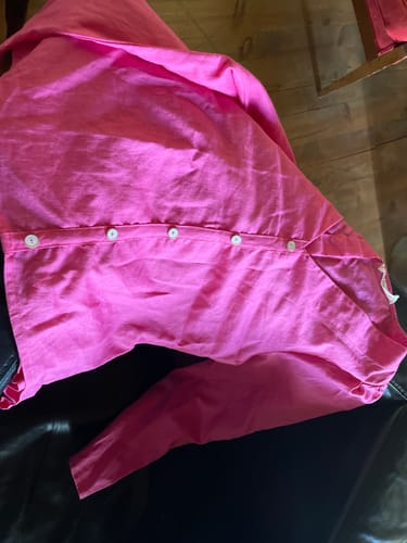 Avis photo d'un client sur Blouse Flora - lin fushia