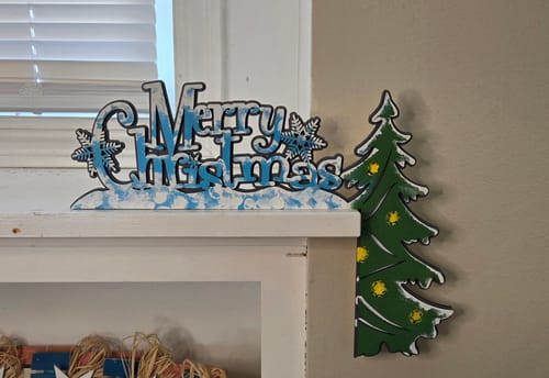 Customer photo review of Christmas door corners 6 bundle laser cut svg file