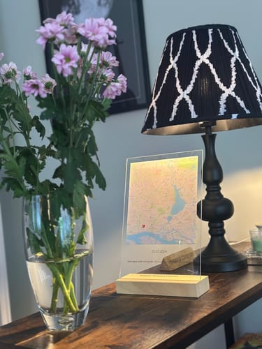 Kundenbewertung mit Foto zu "Unser Ereignis" - Personalisierte Acryltafel