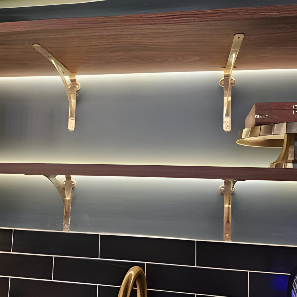 Customer photo review of Classic Shelf Bracket - Unlacquered Brass Polished