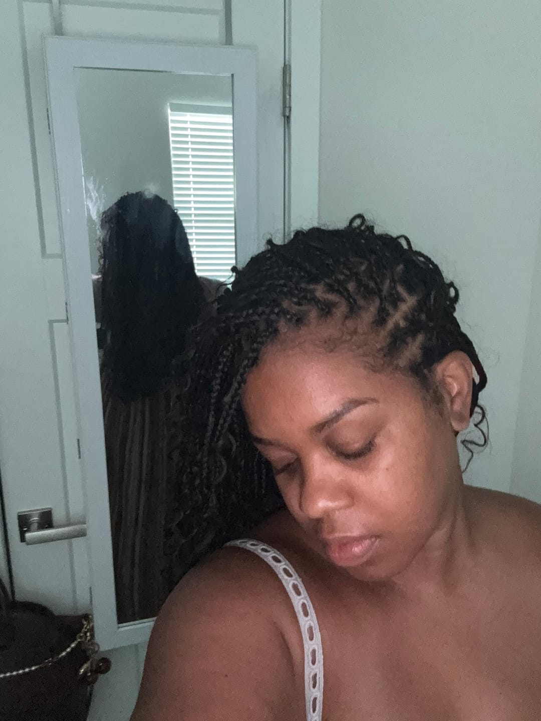 Customer photo review of Loose Curly Bulk Hair Extensions for Braiding