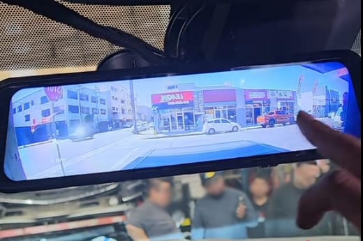 Customer photo review of M4 Mirror Dash Cam 2CH