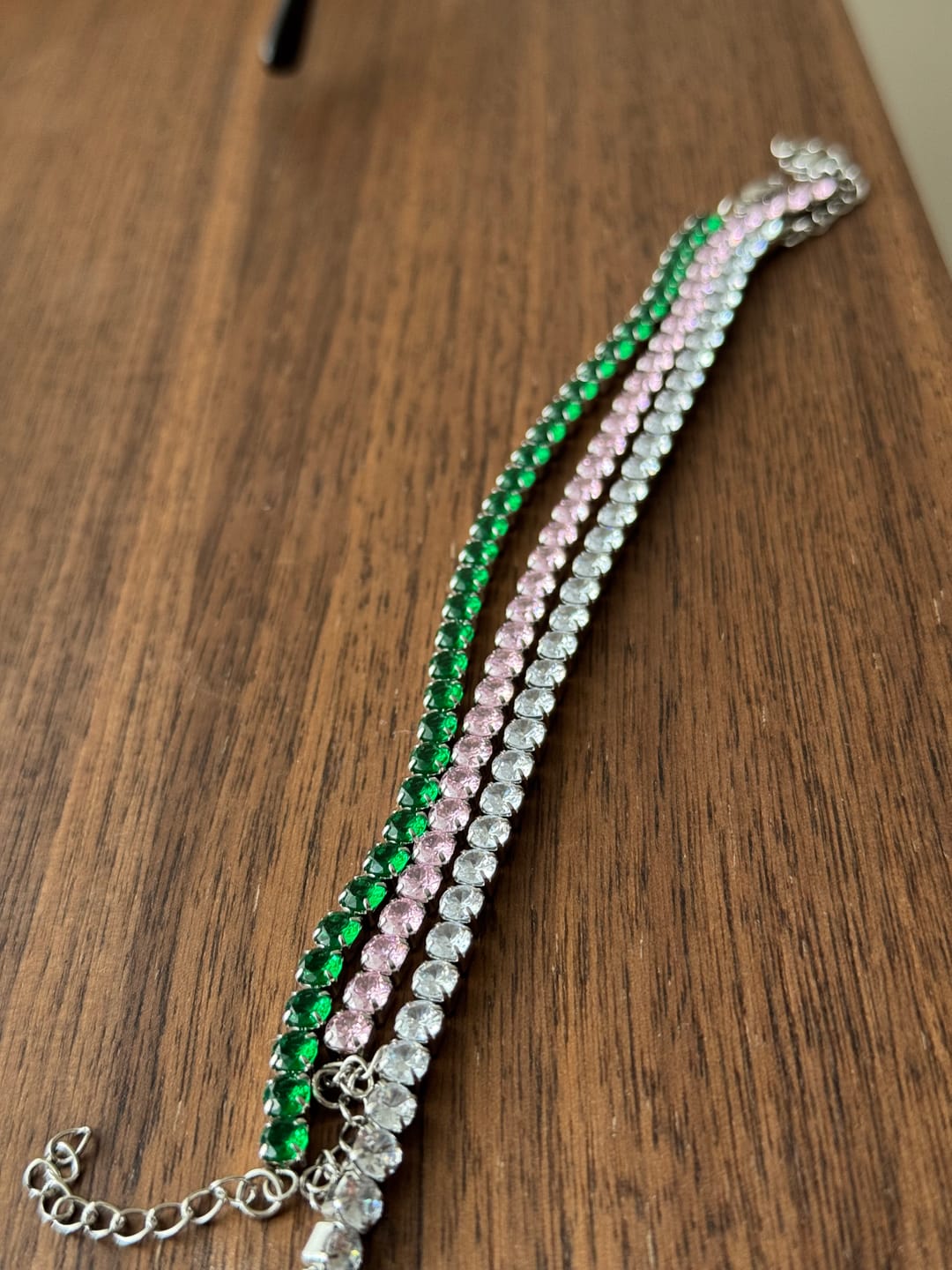 Customer photo review of Tennis White Bracelet (Silver)
