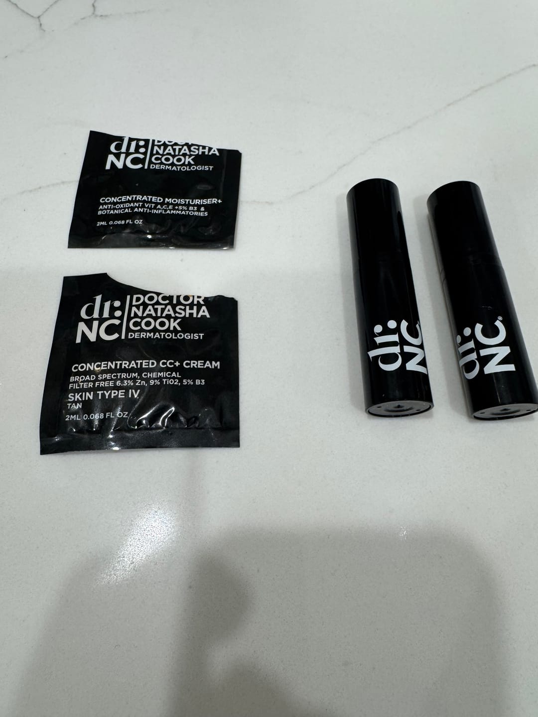 Customer photo review of dr.NC COSMECEUTICALS SAMPLE PACK