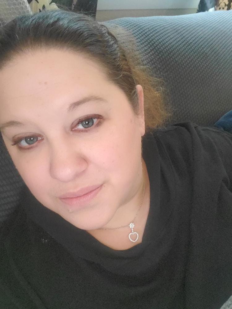 Customer photo review of Brynn 18k White Gold Plated Heart Pendant Necklace with Swarovski Crystals