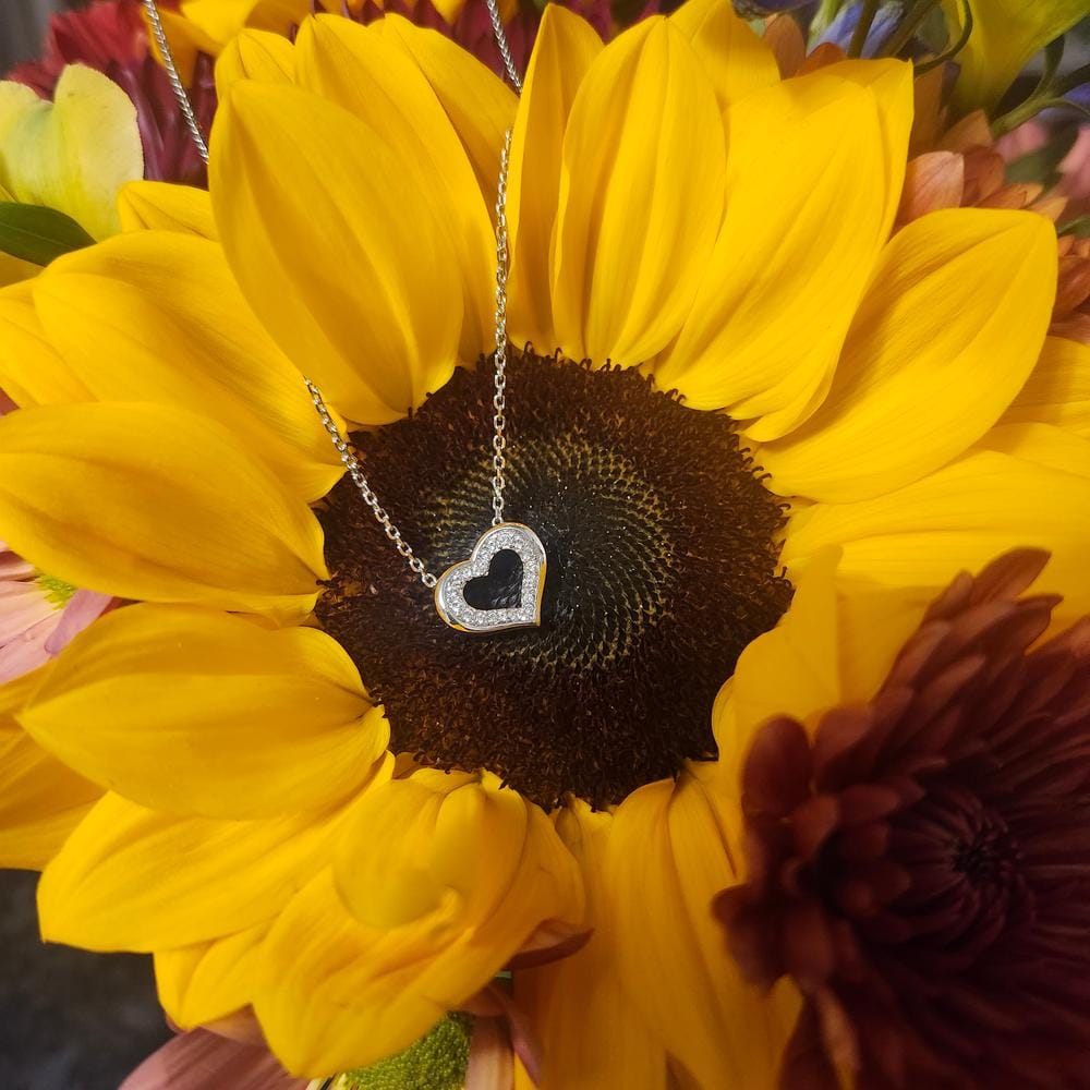 Customer photo review of Dominique 18k White Gold Plated Silver Necklace with Swarovski Crystals