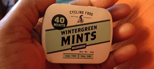 Customer photo review of Wintergreen Mints, 1mg THC + 5mg CBD, 40ct