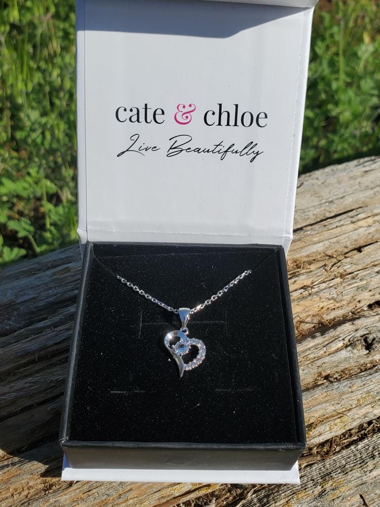 Customer photo review of Laila 18k White Gold Pendant Necklace  with Swarovski Crystals