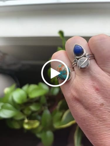 Customer video review of Oyster Copper Turquoise Ring Sterling Silver