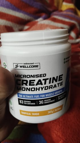 Customer photo review of Wellcore - Pure Micronised Creatine Monohydrate (307g, 83Servings) Tropical Tango