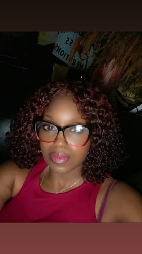 Natasha H. review of CurlyMe Water Wave Bob Glueless Wig Wear Go 7x5 HD Lace Pre Cut Lace Wig image 2 out of 2