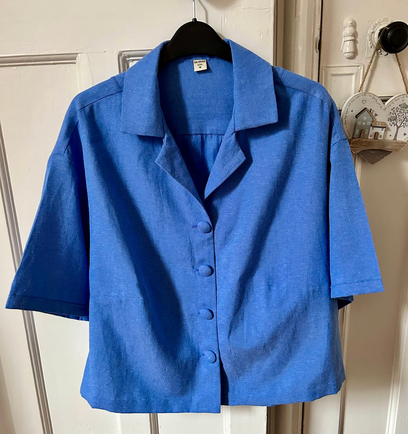 Customer photo review of Plain Blue Chambray Denim Fabric