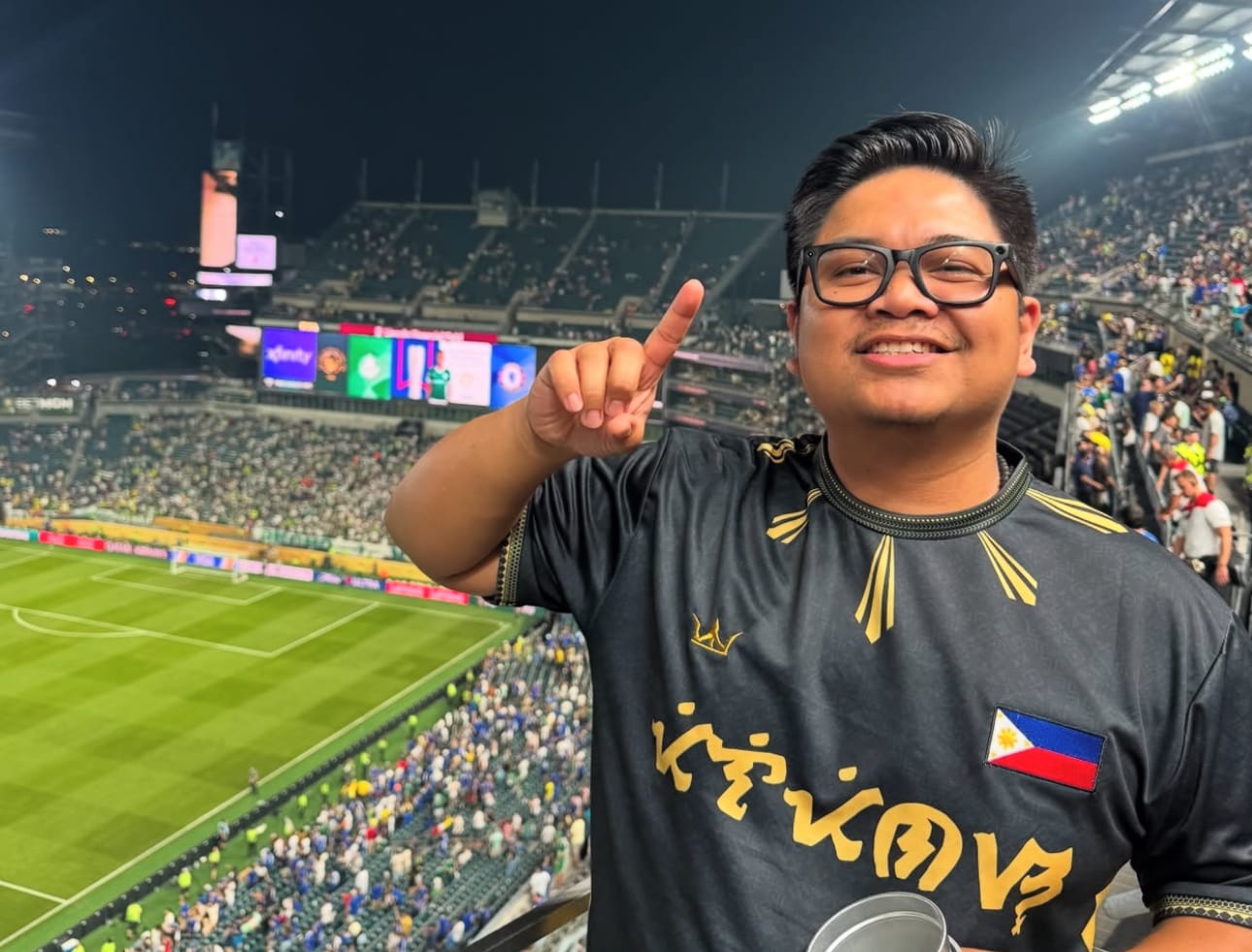 Customer photo review of Philippines Heritage Custom Football Jersey