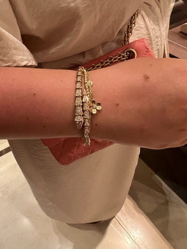 Customer photo review of SERPENTI BRACELET 6.8MM PINK GOLD DIAMOND