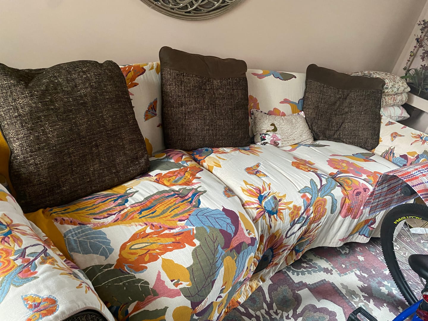 Customer photo review of Multi-layer Cotton Flower Jacquard Bedcover Sofa Blanket