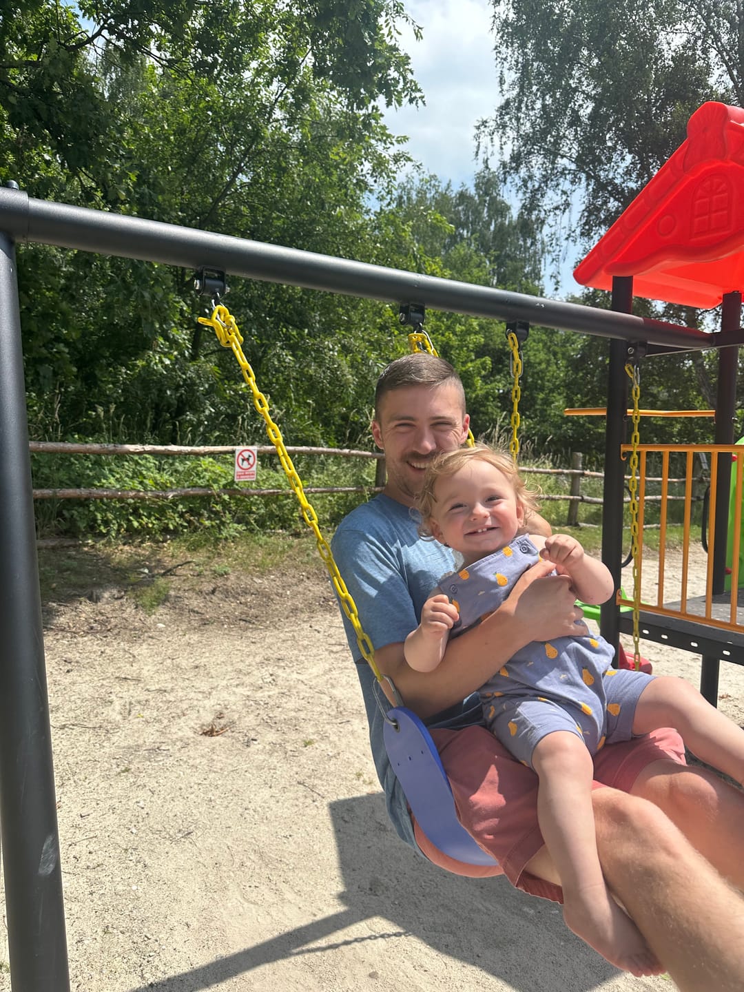 Customer photo review of Sunshine Pear Storytime Dungaree Shorts