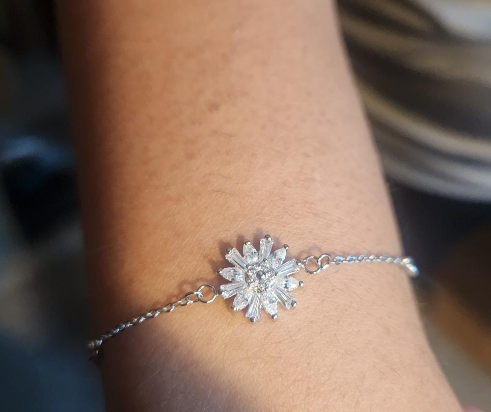 Customer photo review of Astara 18k White Gold Plated Bracelet with Simulated Diamond Crystals