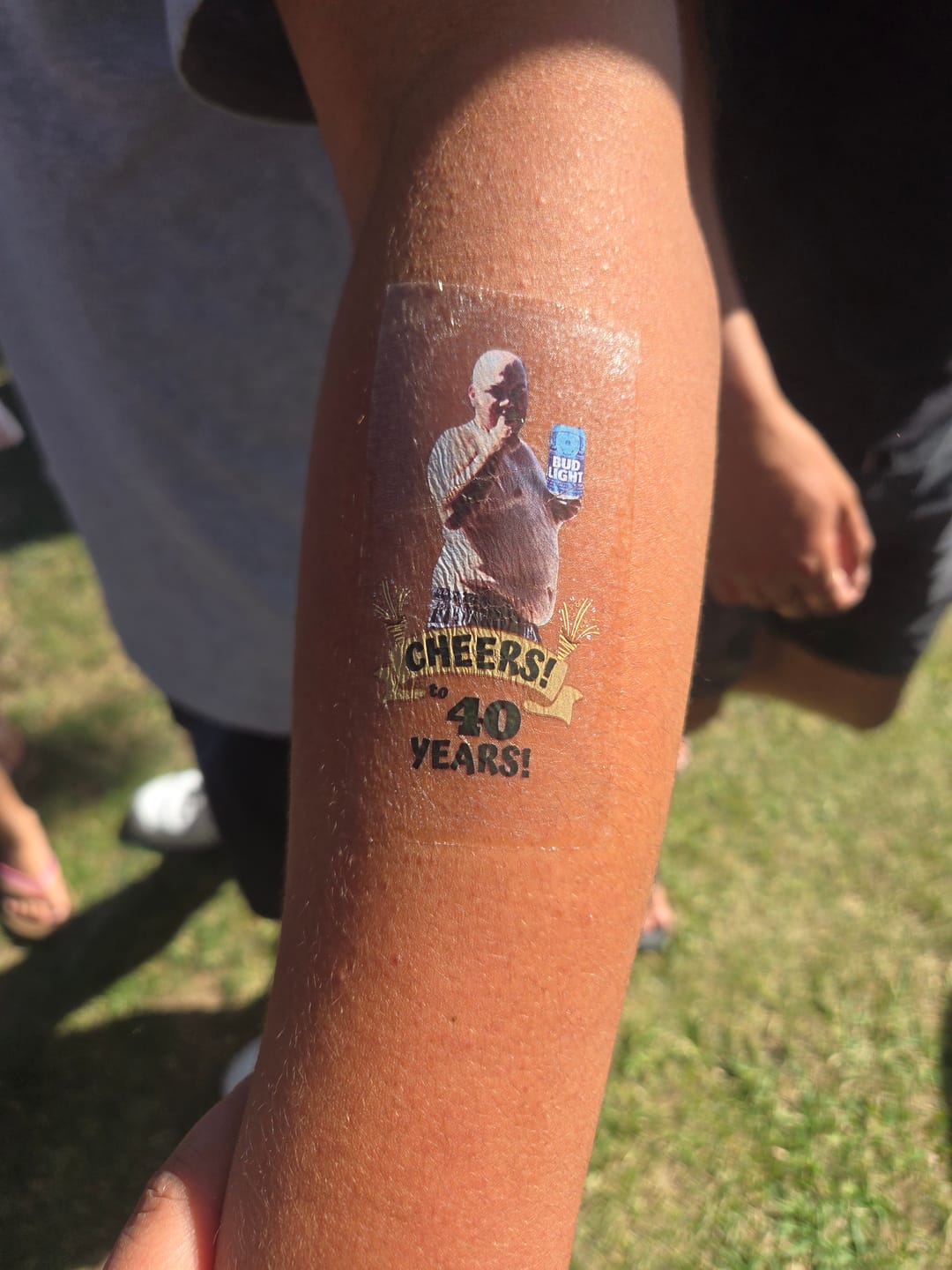 Customer photo review of Cheers to Years Birthday Banner