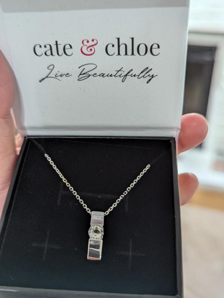Customer photo review of Nailea 18k White Gold Plated Pendant Necklace with Swarovski Crystals