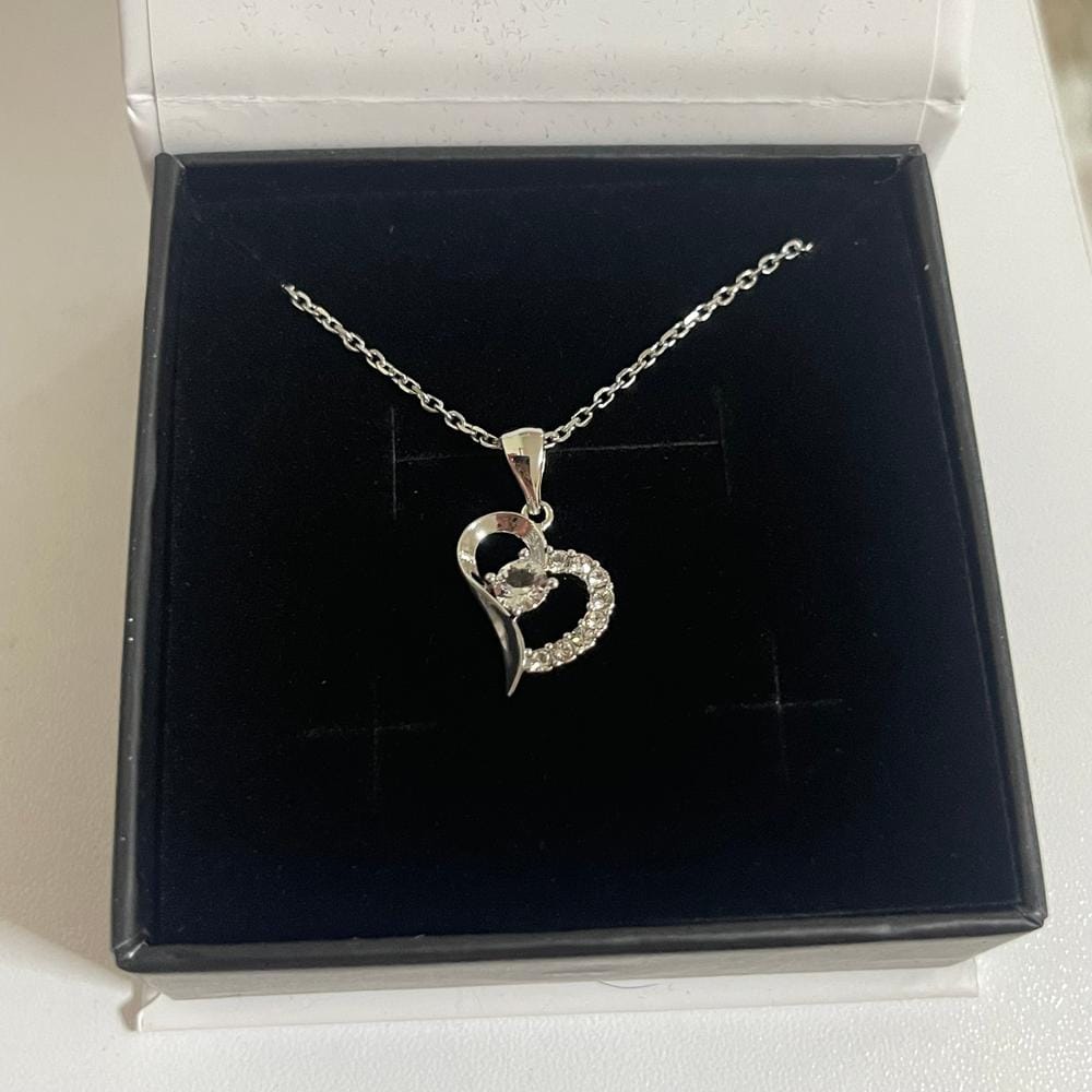 Customer photo review of Laila 18k White Gold Pendant Necklace  with Swarovski Crystals