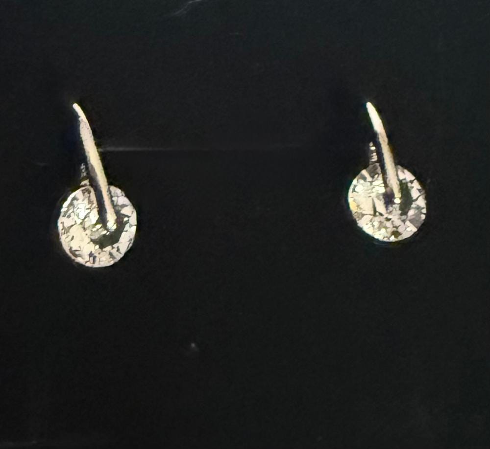 Customer photo review of McKayla 18k White Gold Plated Drop Earrings with Swarovski Crystals