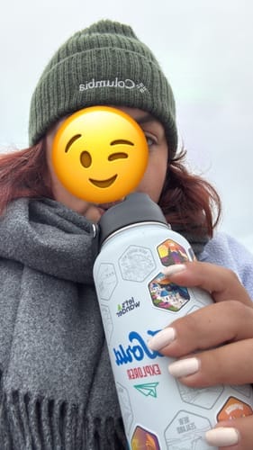 Customer photo review of Lets Wander™ World Explorer Water Bottle + Sticker Set