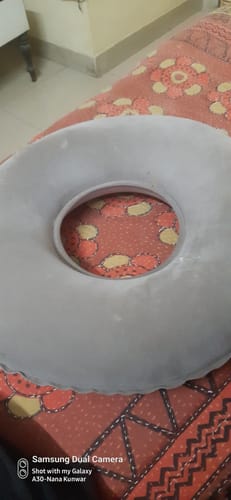 Customer photo review of Orthopaedic Coccyx Cushion Seat | For Lower Back & Tailbone Pain Reliever | Useful on a Car Seat / Office Chair (Grey)