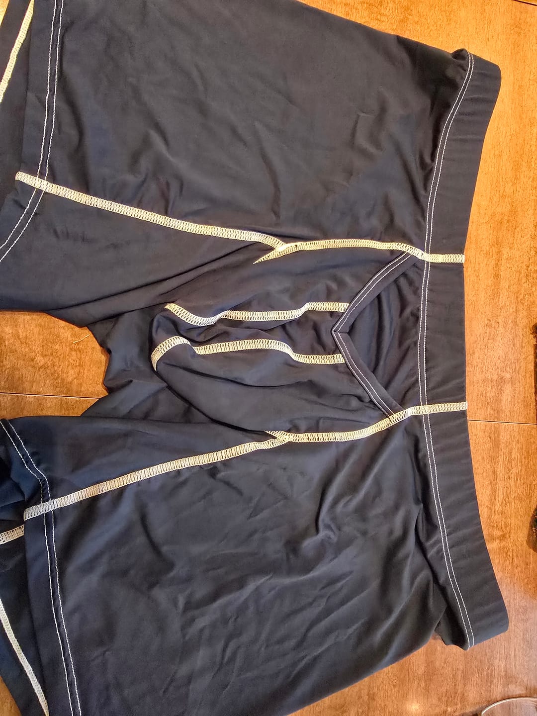 Customer photo review of Nylon 7in Boxer Briefs V-Fly 3pk Black/Dark Blue/Gray