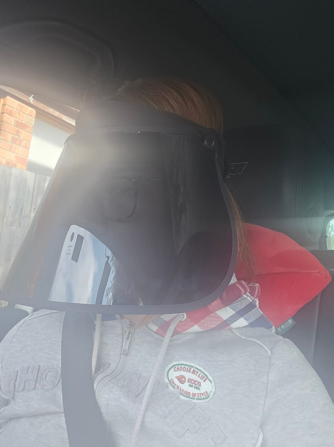 Customer photo review of Roll-up Polarized Lens Visor Hat Unisex UPF50+
