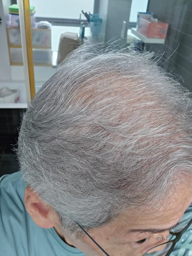 Customer photo review of Alpecin Grey Attack Caffeine & Colour Shampoo (200ml)