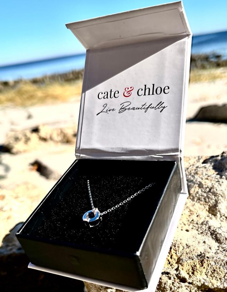 Customer photo review of Zara 18k White Gold Plated Pendant Necklace with Round Cut Swarovski Crystals