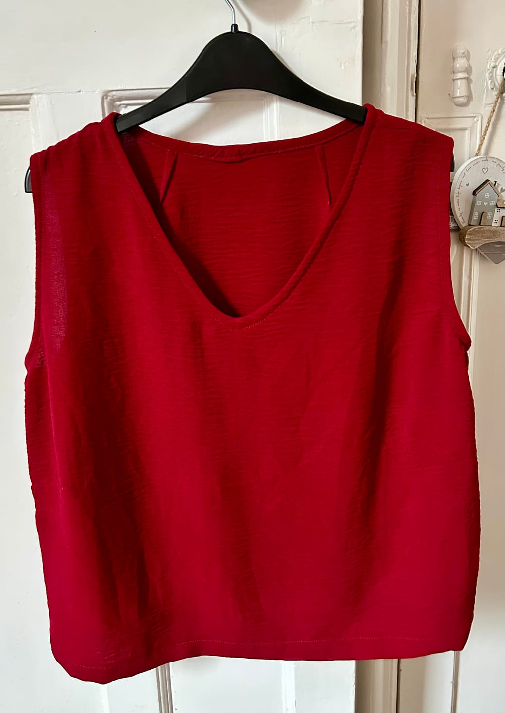Customer photo review of Plain Italian Stretch Crepe Polyester Fabric