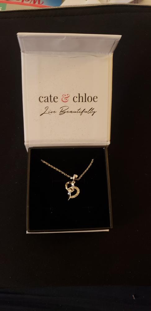 Customer photo review of Laila 18k White Gold Pendant Necklace  with Swarovski Crystals