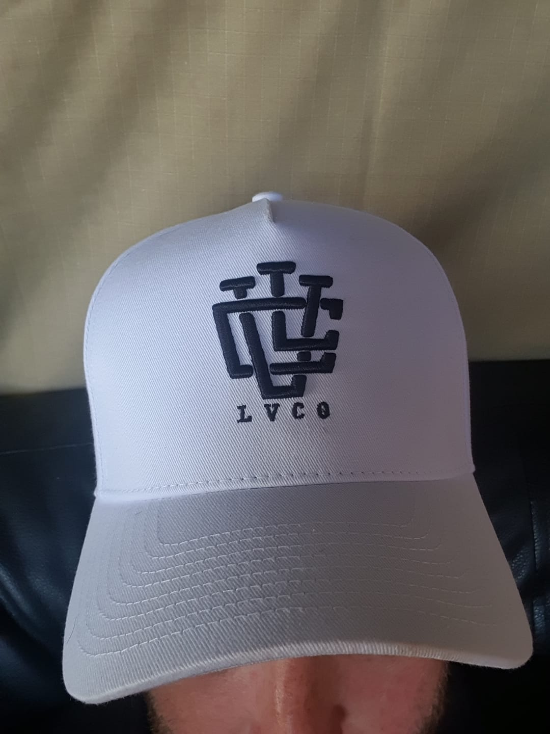 Customer photo review of LVCO "White" A-Frame Snapback