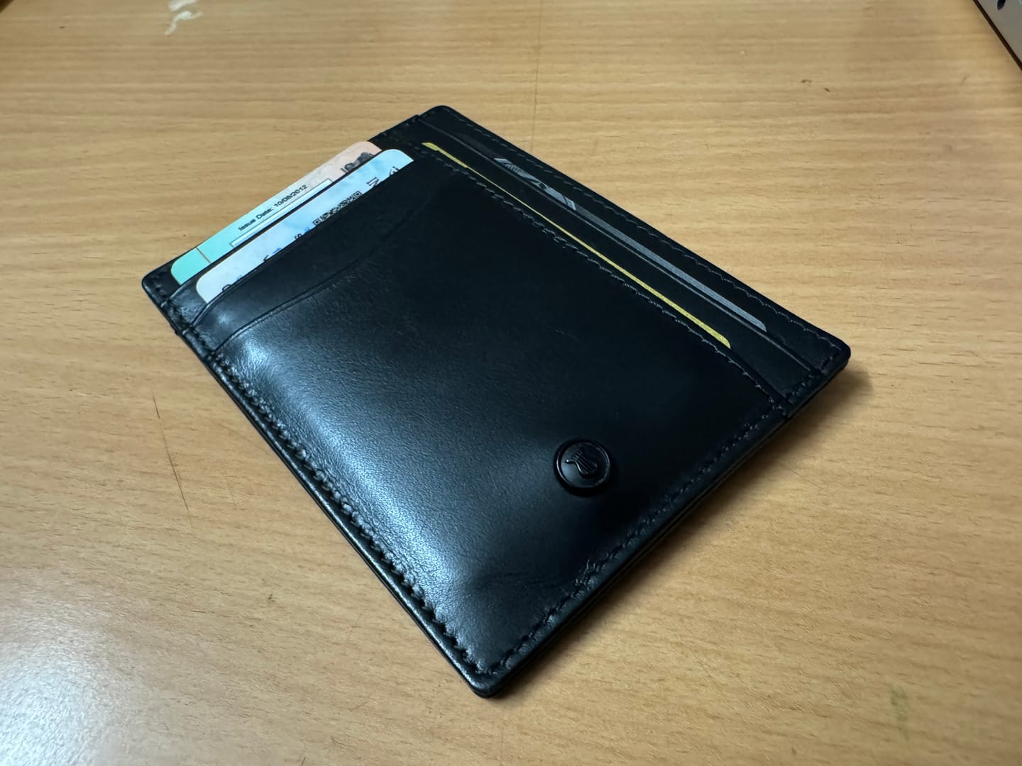 Customer photo review of Carbon Black Credit Card Holder