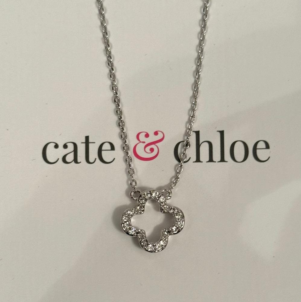 Customer photo review of Cassandra 18k White Gold Plated Necklace with Swarovski Crystals