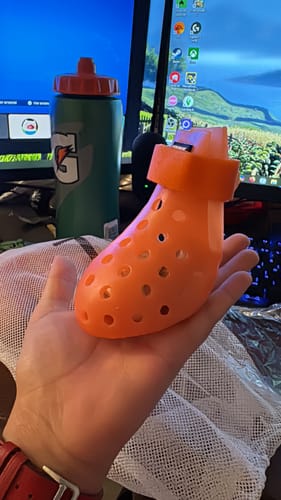 Customer photo review of WagWellies® Neon Orange Mojave